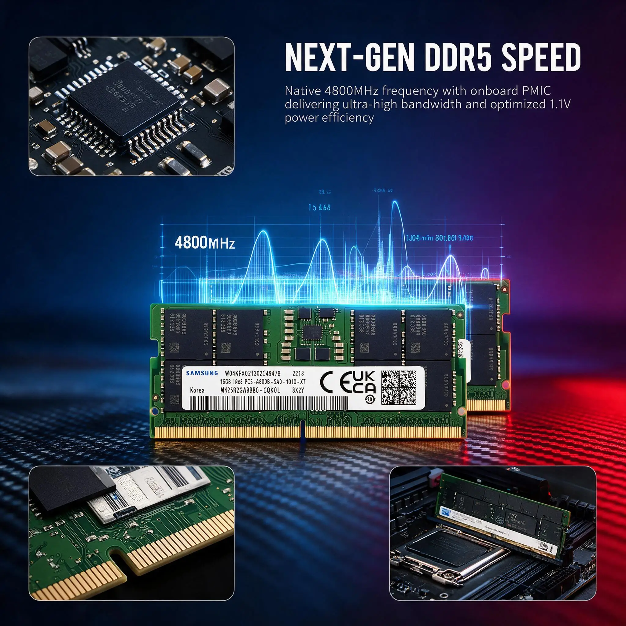 RAM SAMSUNG DDR5 SODIMM 8GB 8G - Ddr5 8Gb ulasan dan harga